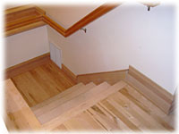 Hardwood stairway from upstairs view