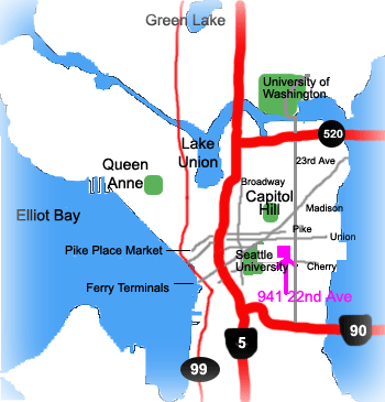 Map of 941 22nd Ave. Seattle, WA